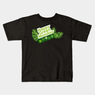 Happy leaves deco - Green Monday Kids T-Shirt